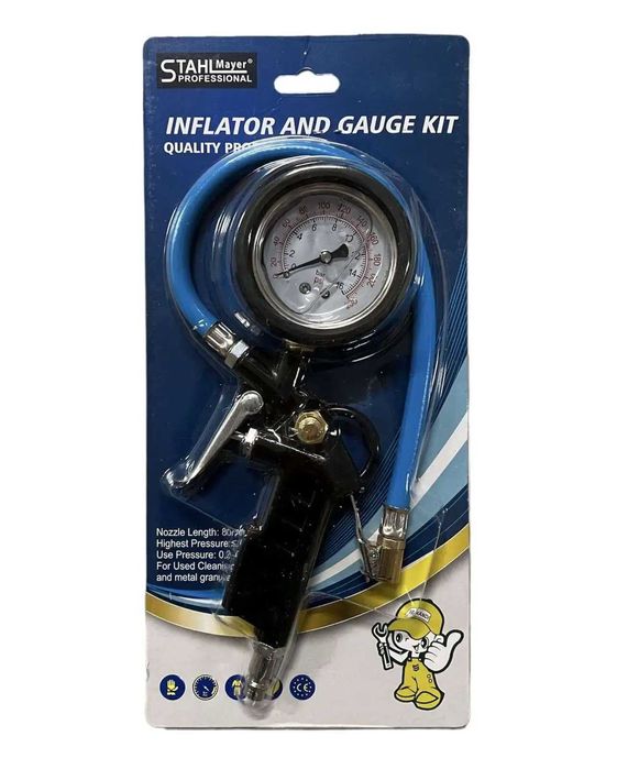 Пистолет за Въздух с Манометър Глицеринов