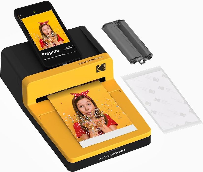 Чисто нов фотопринтер Kodak Dock Era с докинг станция за телефон и консумативи