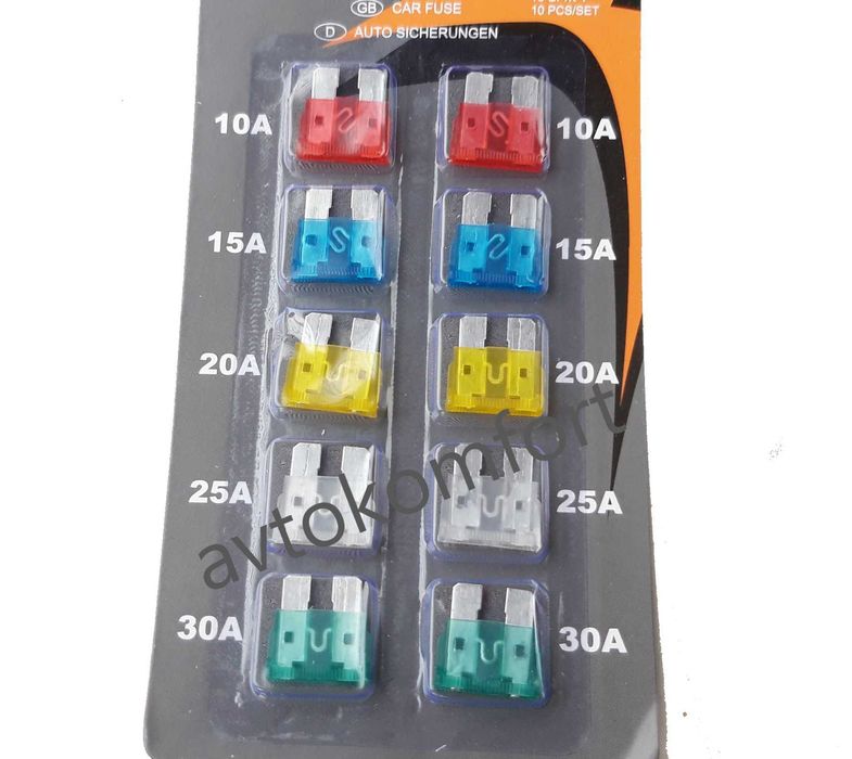 2 или 6 Места Кутия За Бушон + 10 Предпазители За Автомобил