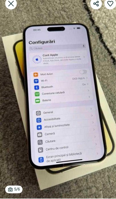 iPhone 14 ProMax 256G + Apple Watch seria 11 ,GPS,46 mm (nou)-IMPECABILE