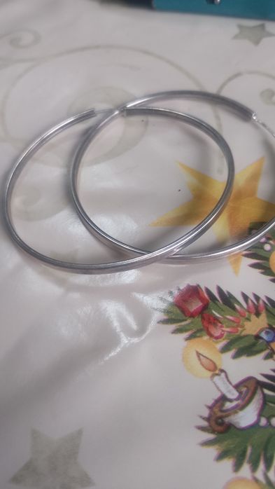 Сребърни обеци халки