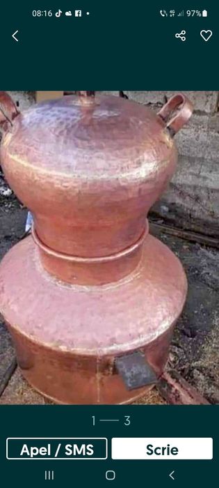Vand cazan de țuică din cupru la preț redus avem in stoc toate marimel