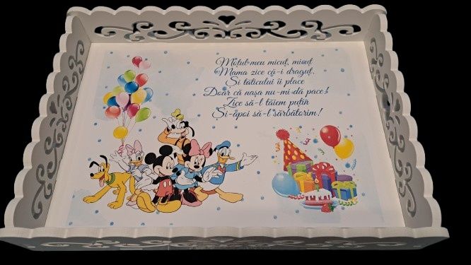 Tavita de mot sau turta, pentru băiat sau fata, set de 5 piese