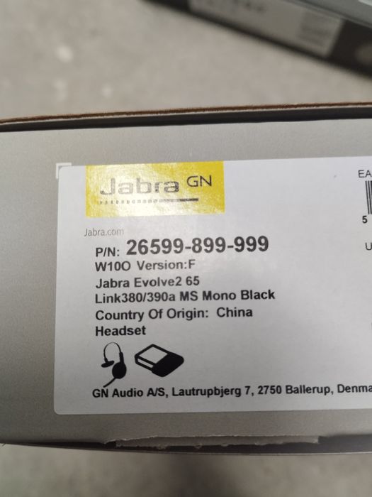 Casti Wireless Sigilate, Jabra Evolve 2 65 Mono -  Elite 45H