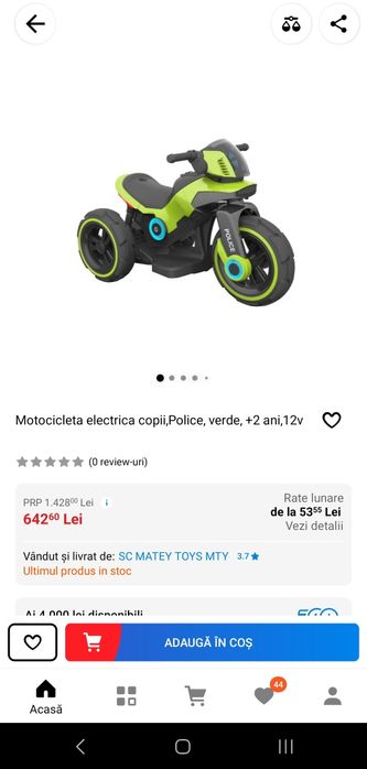 Vând motocicleta electrica