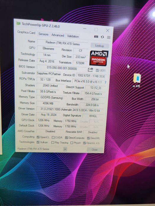 Видеокарты Sapphire AMD RX470