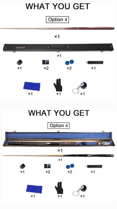 Професионална щека за билярд и снукър AONETIGER 145 см, Ясен + Куфар