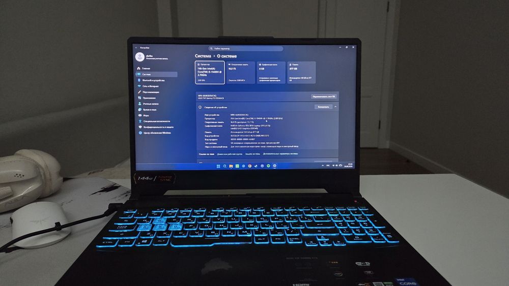 Игровой ноутбук asus tuf gaming f15 торг/обмен