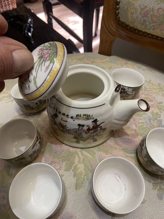 стар японски сервиз за саке порцелан