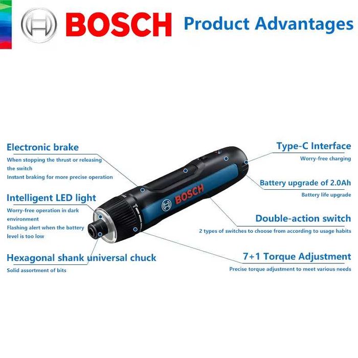 Bosch Go 3 Акумулаторна Отвертка Винтоверт