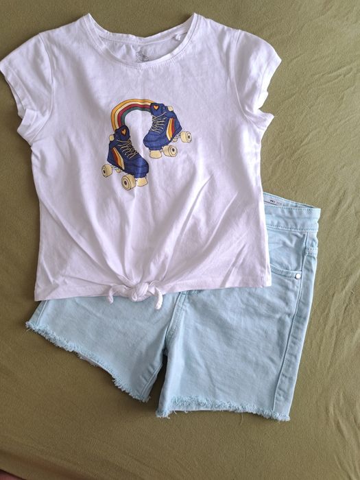 Блузка Pepperts и къси панталонки WOW, размер 134