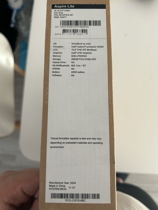 Лаптоп Acer Aspire Lite 15