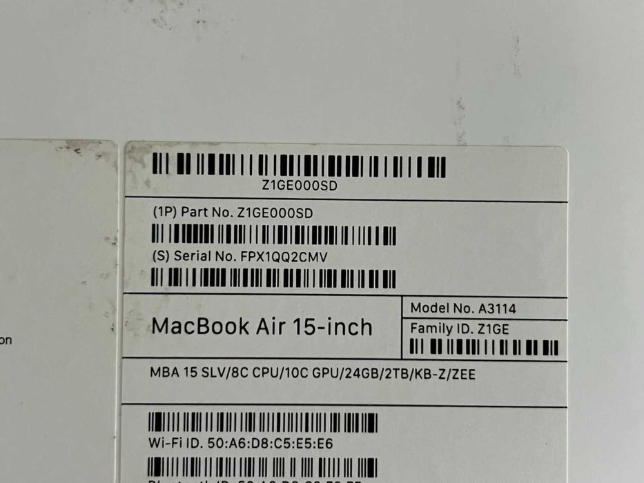 ***КАТО НОВ*** Macbook Air 15.3 inch
