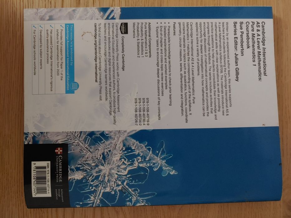 Cambridge Int AS & A level Maths Pure Mathematics Coursebook