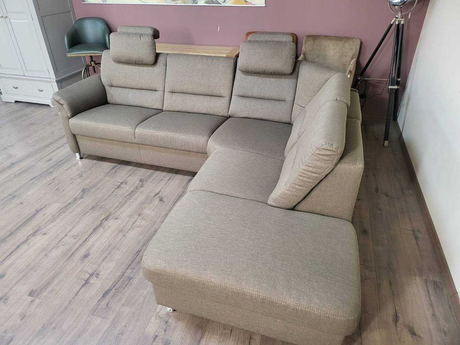 ПРОМОЦИЯ!!!Светло кафяв ъглов диван от плат