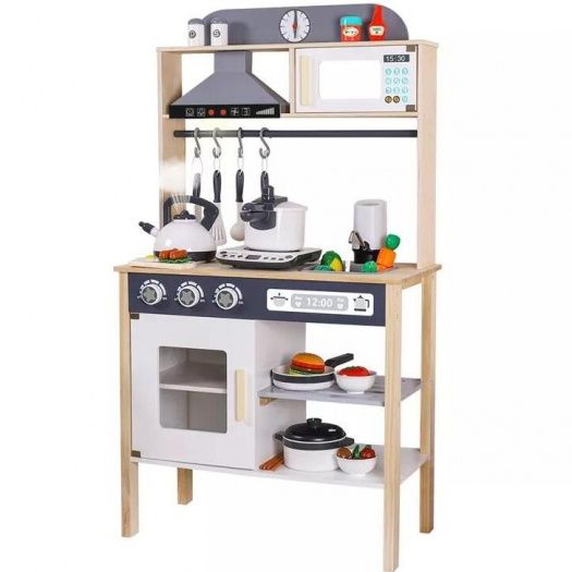 Кухня детская из дерева и мдф Милана озвученная течет вода