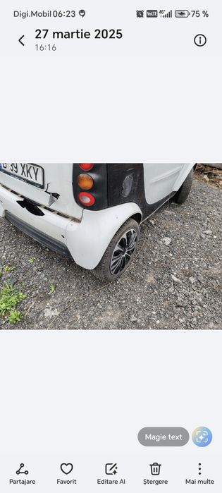 Aripa fata spate capota smart fortwo