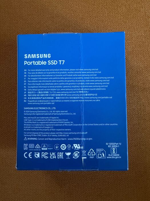 Samsung T7 Portable SSD 4TB