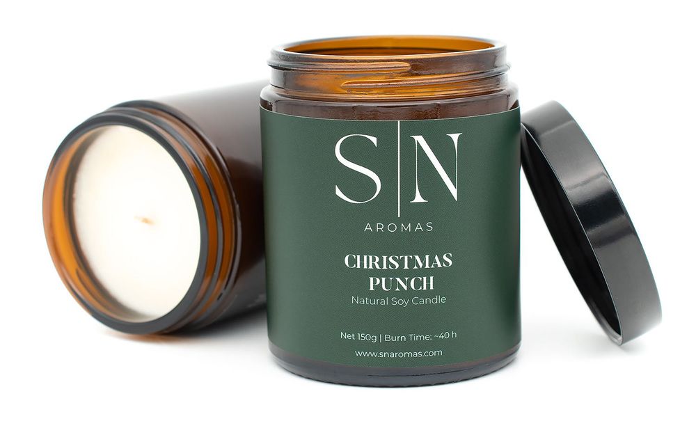 Ароматна соева свещ с капак - Christmas Punch
