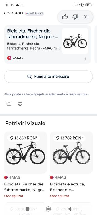 Vand bicicleta electrica Fischer