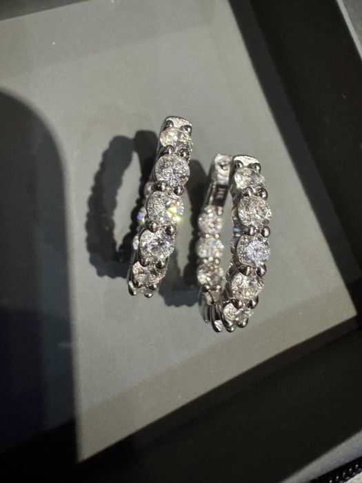 Vand cercei din aur 4ct diamante