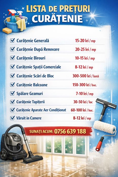 Curatenie apartamente case Suceava