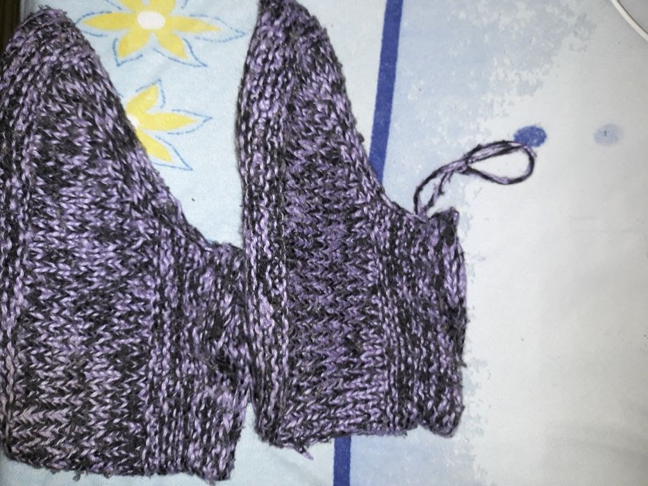 Ciorapi tricotati pt iarna, lucrati manual