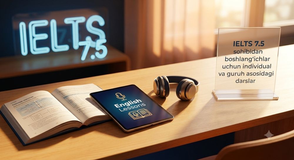 Ingliz tilini noldan o'rgataman IELTS 7.5 sohibidan zamonaviy darslar