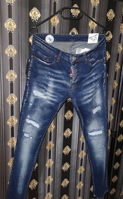 Blugi albastru - negru ICON DSQUARED2
