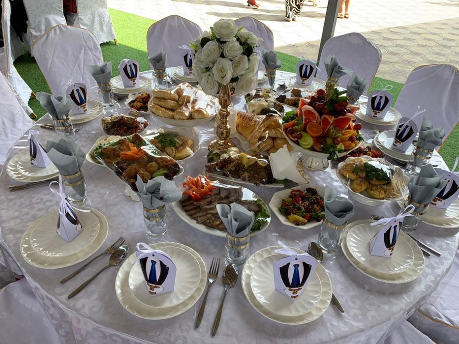 Аренда столы стулья посуды