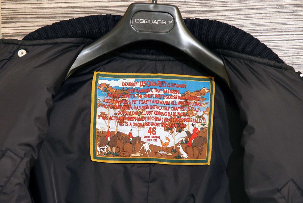 Dsquared2 Оригинално зимно яке с гъши пух. Цвят черен. Размер S-M (46)