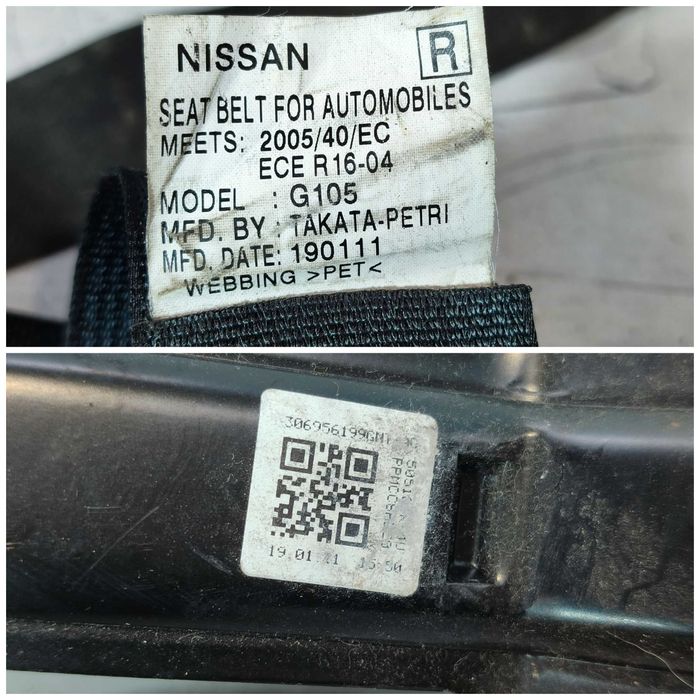 Centură de siguranță față dreapta Nissan Pathfinder R51 2005-2015 2011 2.5 dCi Cod OEM: 868844X01B, 1046179 (5G3)