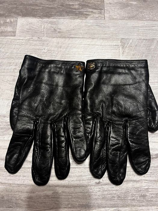 Оригинални ръкавици Gucci с кожа и кашмир