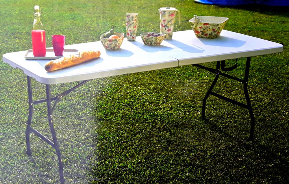 MASĂ PLIABILĂ Diplomat 180 x 75 x 74 Cm Albă Nouă - 250 Lei