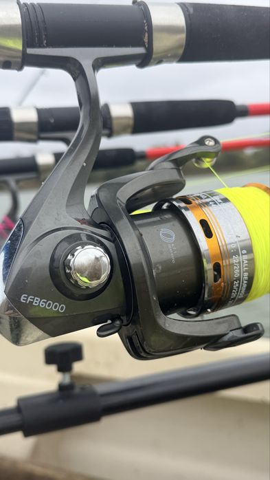 Lansete Dunare East Shark Echipate Complet 4 Bucati 2,4m Pline