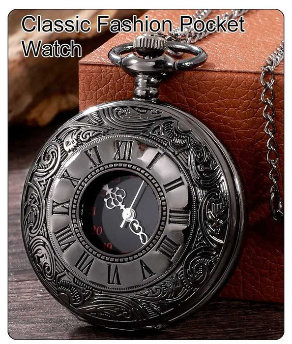 Нови джобни гравирани кварцови часовници-20 лв