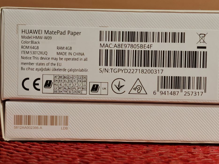 Tableta HUAWEI MatePad Paper, 10.3", 64GB, 4GB RAM, Wi-Fi,  ca noua