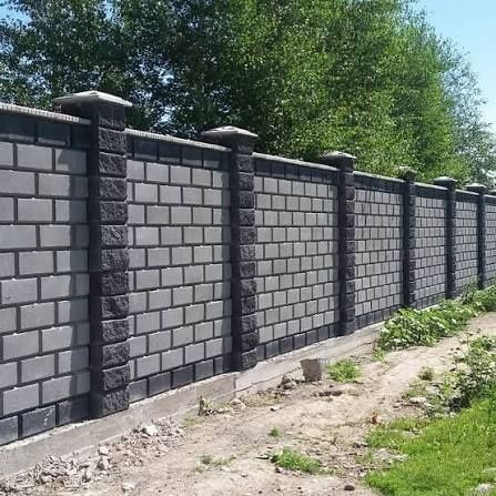Кладка забора под расшифку