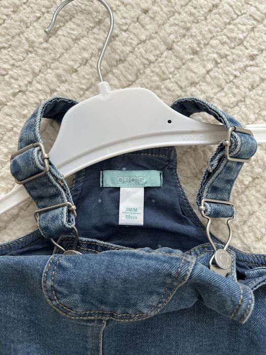 Дънкова рокля за бебе 0-4м Okaidi