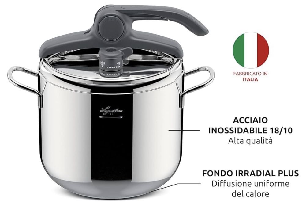 Lagostina Irradial Control, oală sub presiune, 7 l