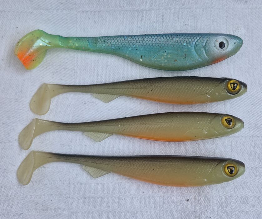 Lot 17 shad-uri Westin, Ecogear, Relax Kopyto, Fox Rage pemtru pescuitul şalăului si știucii.