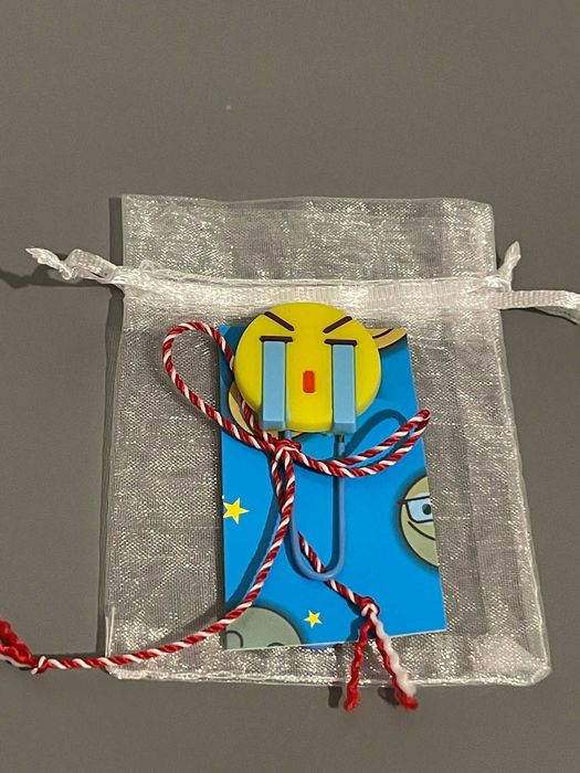 Set 6 Mărțișoare Semn de Carte Agrafă cu Smiley–Ambalate Individual