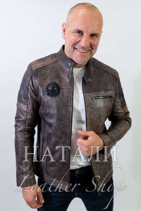 Мъжко кожено яке Камен