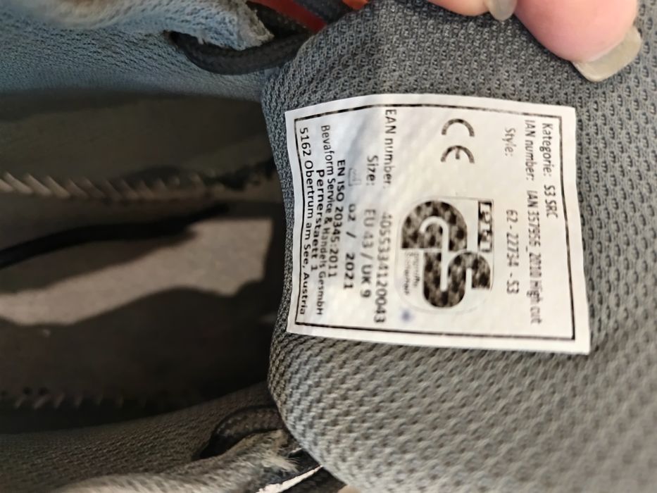 Работни мъжки обувки PARKSIDE без забележки