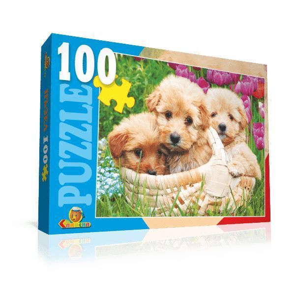 Пъзел 100 елемента с кученца