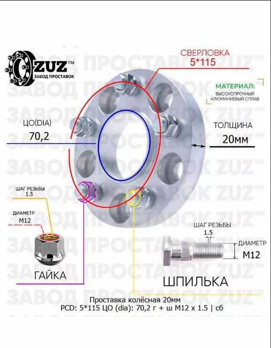 Проставки 5x115 20мм Captiva