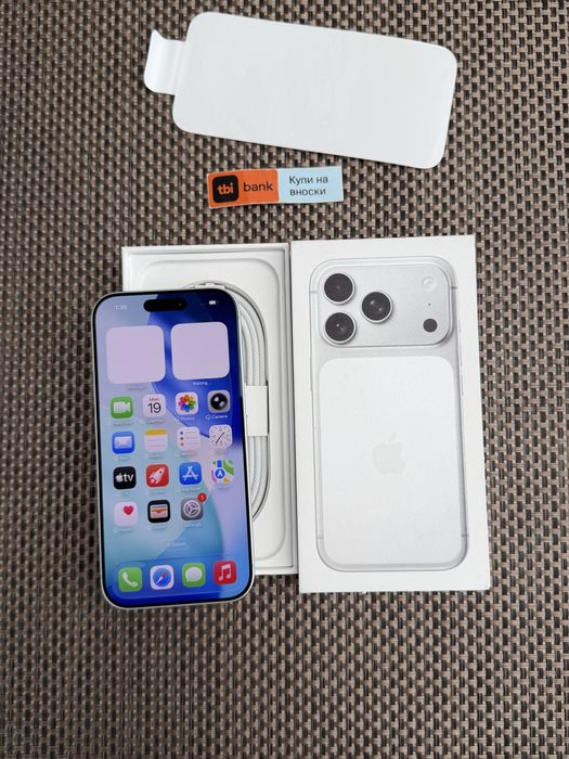 ЛИЗИНГ*83лв/м iPhone 17 Pro Silver*256 айфон 17 про Бял