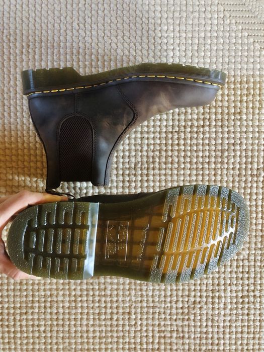 Dr. Martens мъжки кожени боти Dark Brown — Crazy Horse #43