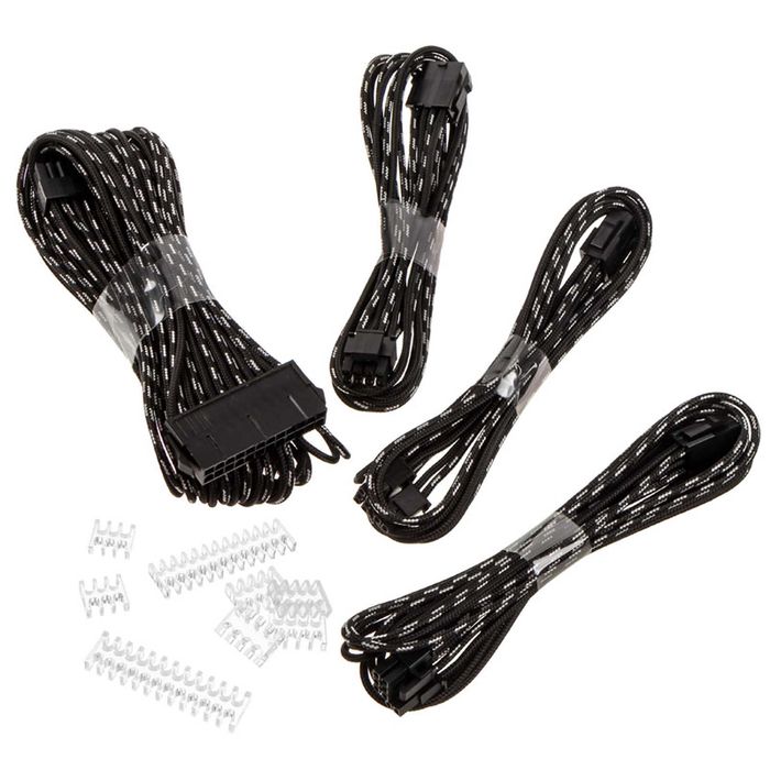 Комплект плетени кабели за захранване Черни Червени Бели или Сини