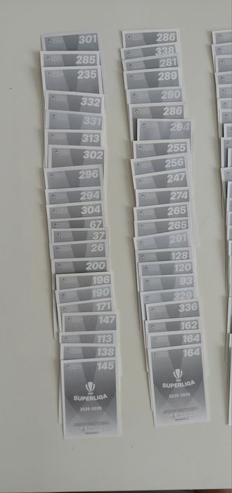 Cartonașe Superliga Panini, 5 buc